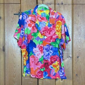 Jams World Multicolor Floral Button Down Shirt
